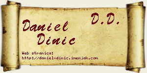 Daniel Dinić vizit kartica
